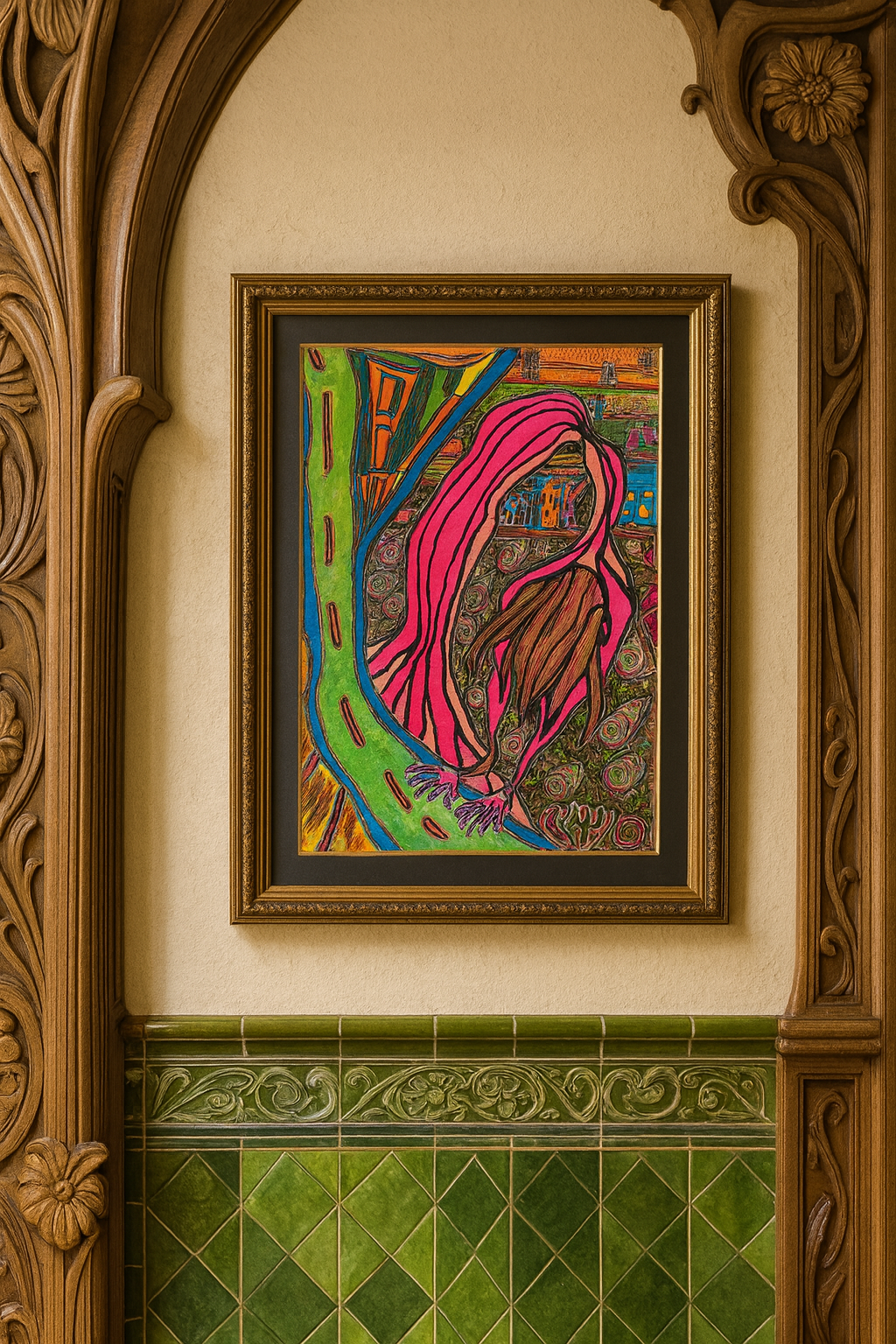 LILITH (Toile acrylique et posca, format 50/70 cm) – Image 2