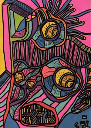 STRANGER, EVEN TO HIMSELF (Dessin format A4, feutres Posca sur papier 290gr)