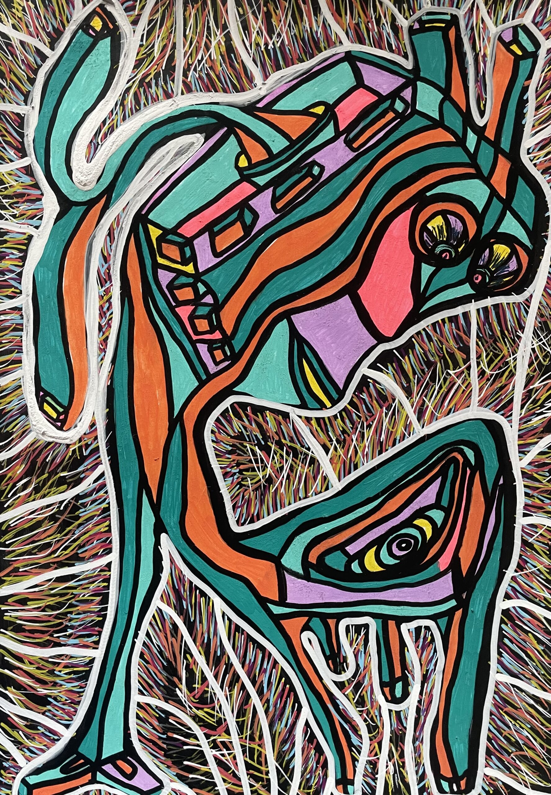 TRANSITION (Dessin format A4, feutres Posca sur papier 350 gr)