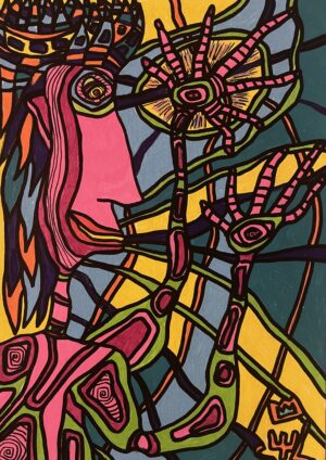 AVALON (Dessin format A4, feutres Posca sur papier 290 gr)