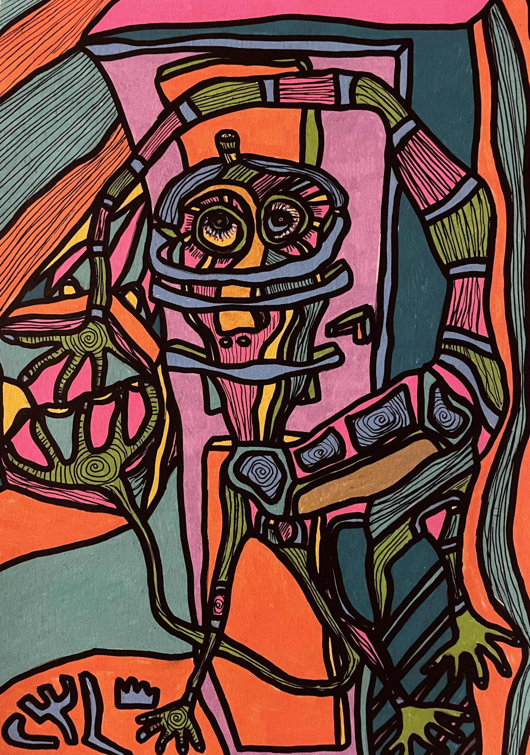 DESABUSE (Dessin format A4, feutres Posca sur papier 290 gr)