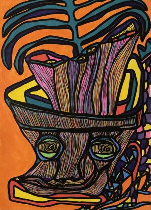 AU DELA DES APPARENCES (Dessin format A4, feutres Posca sur papier 290 gr)