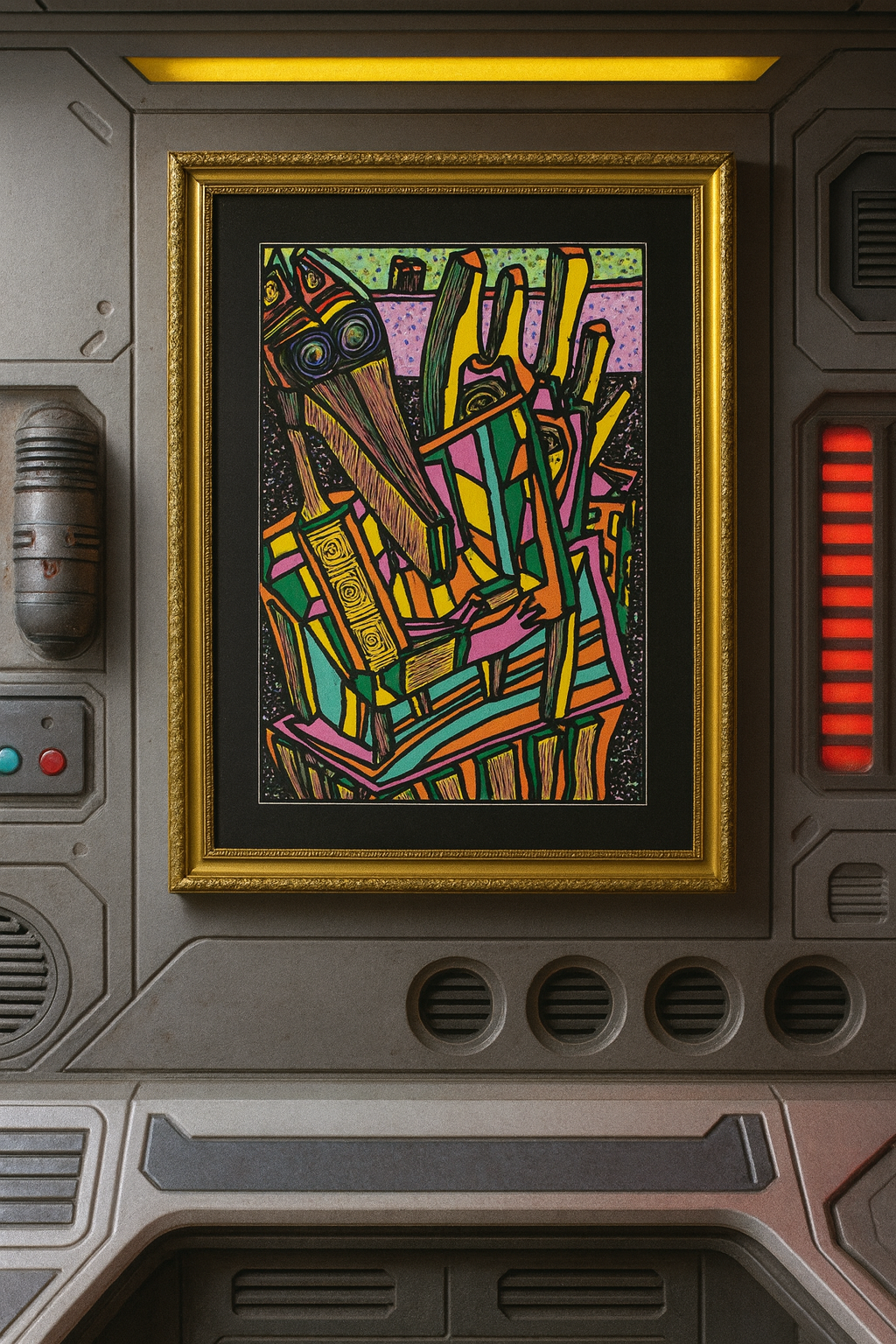 SPACE DREAM (Dessin format A4, feutres Posca Acrylique sur papier 290 gr, fixatif anti-uv) – Image 2