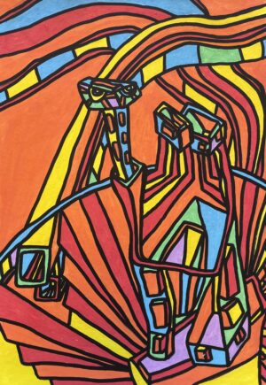 5 COULEURS POUR UN MONDE (Dessin format A4, feutres Posca sur papier 290 gr)