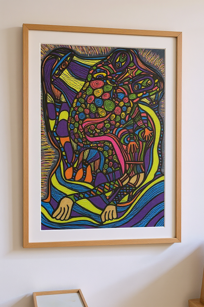 JOSEPH CAREY MERRICK (Dessin format A4, feutres Posca Acrylique sur papier 290 gr, fixatif anti-uv) – Image 3