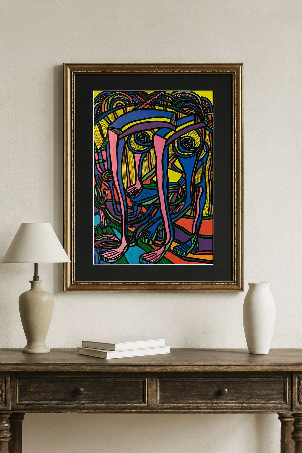 6 PIEDS SOUS TERRE (Dessin format A4, feutres Posca Acrylique sur papier 290 gr, fixatif anti-uv) – Image 2