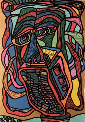 INVARIABLE (Dessin format A4, feutres Posca Acrylique sur papier 290 gr, fixatif anti-uv)