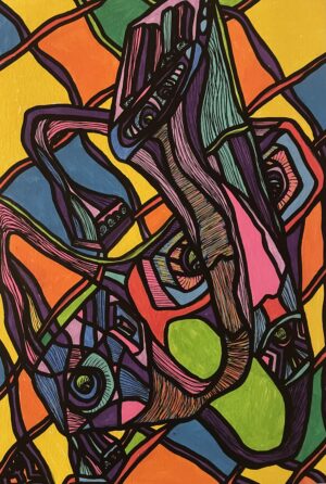 NI SANS L'UN, NI SANS L'AUTRE (Dessin format A4, feutres Posca Acrylique sur papier 290 gr, fixatif anti-uv)