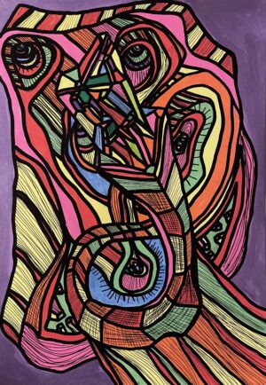 TRANSITION... (Dessin format A4, feutres Posca Acrylique sur papier 250 gr, fixatif anti-uv)