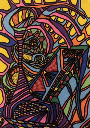 PARADOXE DE LA MATIERE, ENERGIE DE LA CONSCIENCE (Dessin format A4, feutres Posca Acrylique sur papier 250 gr, fixatif anti-uv)