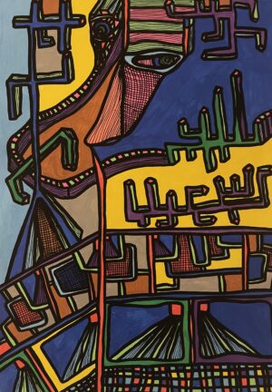 A MAP POUR QUI SAIT REGARDER (Dessin format A4, feutres Posca Acrylique sur papier 250 gr, fixatif anti-uv)