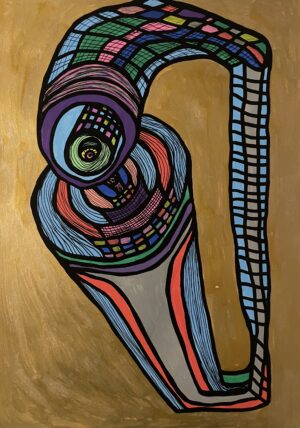 POINT DE VUE ET DERISION (Dessin format A4, feutres Posca Acrylique sur papier 250 gr, fixatif anti-uv)