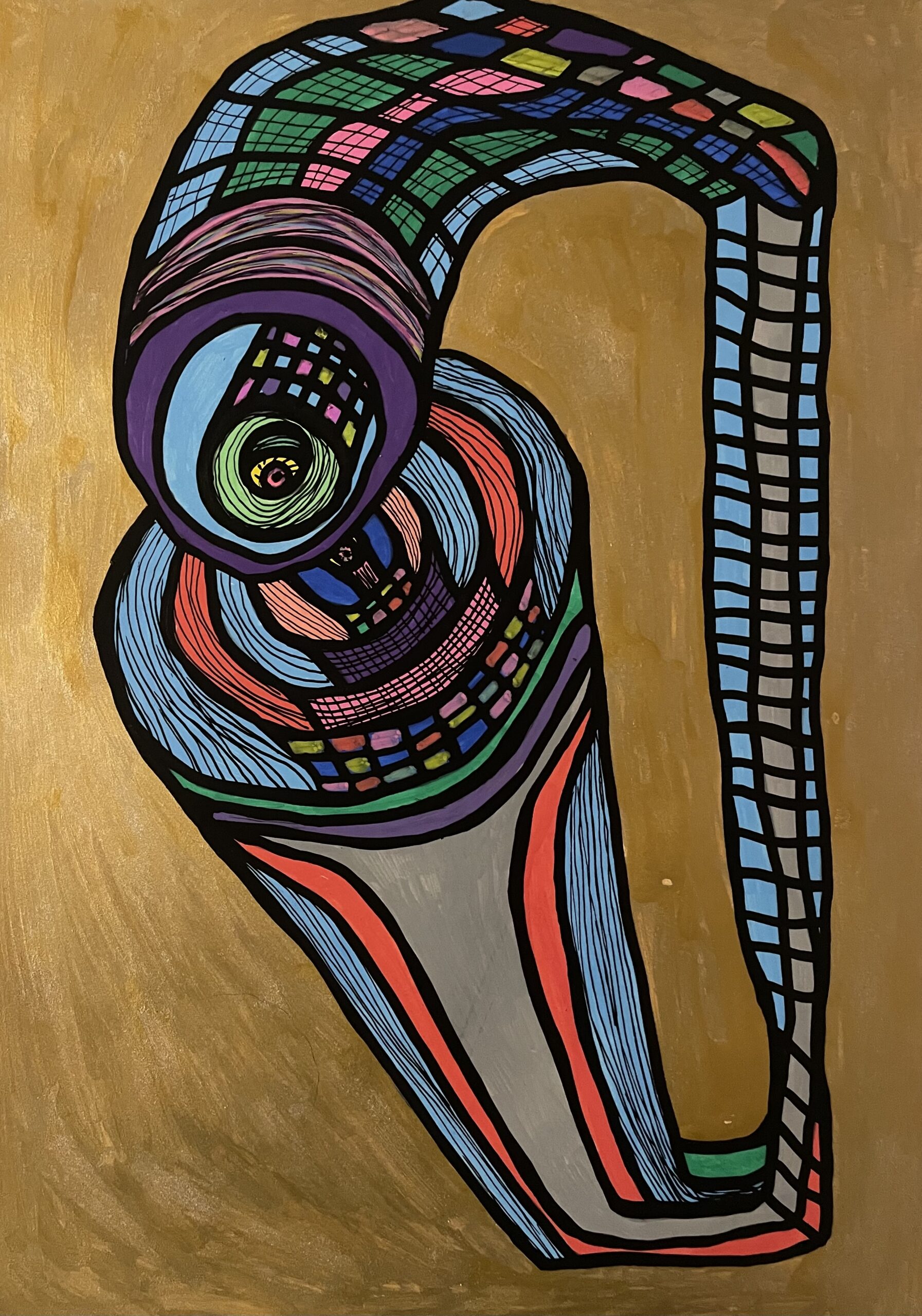 POINT DE VUE ET DERISION (Dessin format A4, feutres Posca Acrylique sur papier 250 gr, fixatif anti-uv)