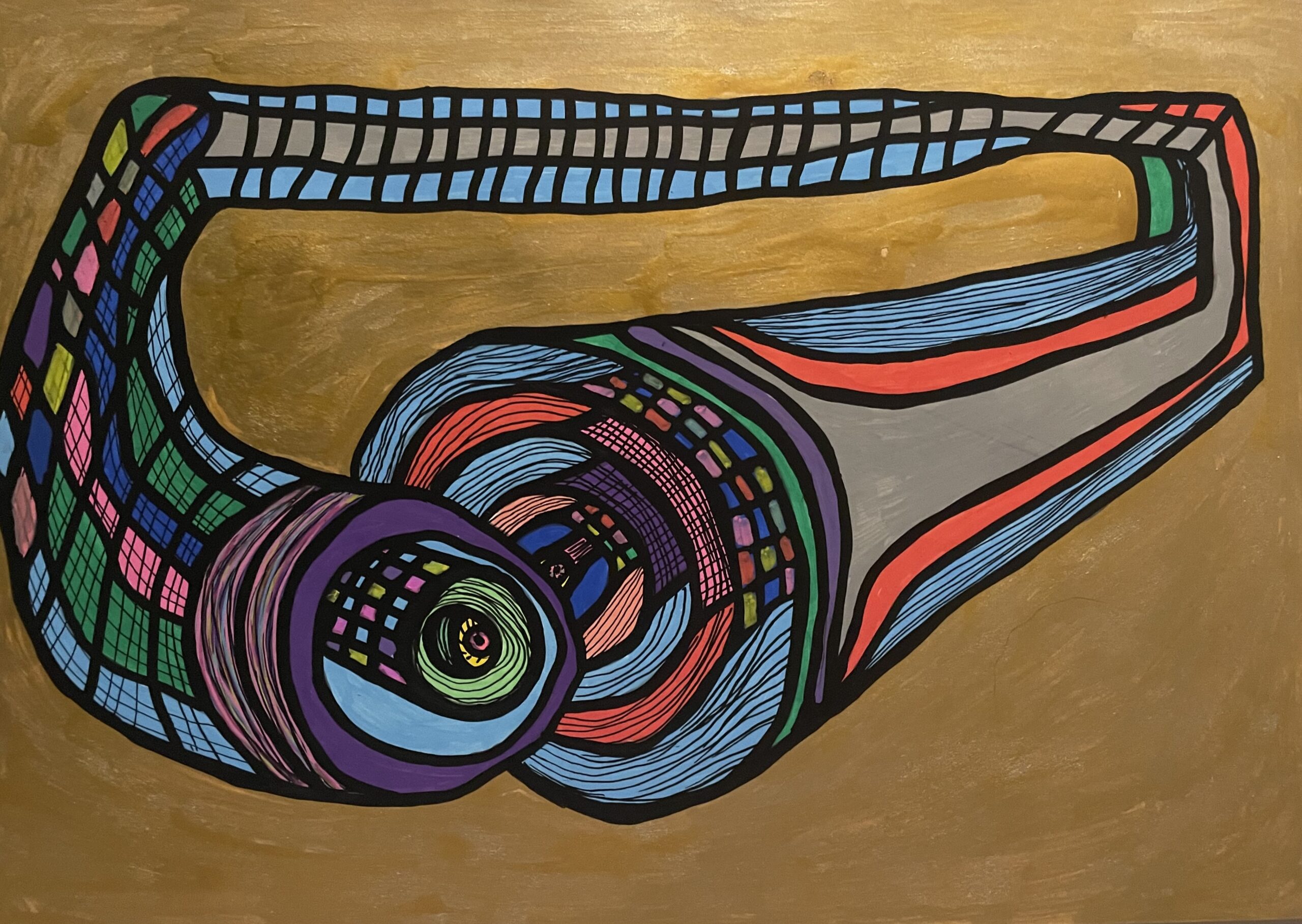 POINT DE VUE ET DERISION (Dessin format A4, feutres Posca Acrylique sur papier 250 gr, fixatif anti-uv) – Image 2