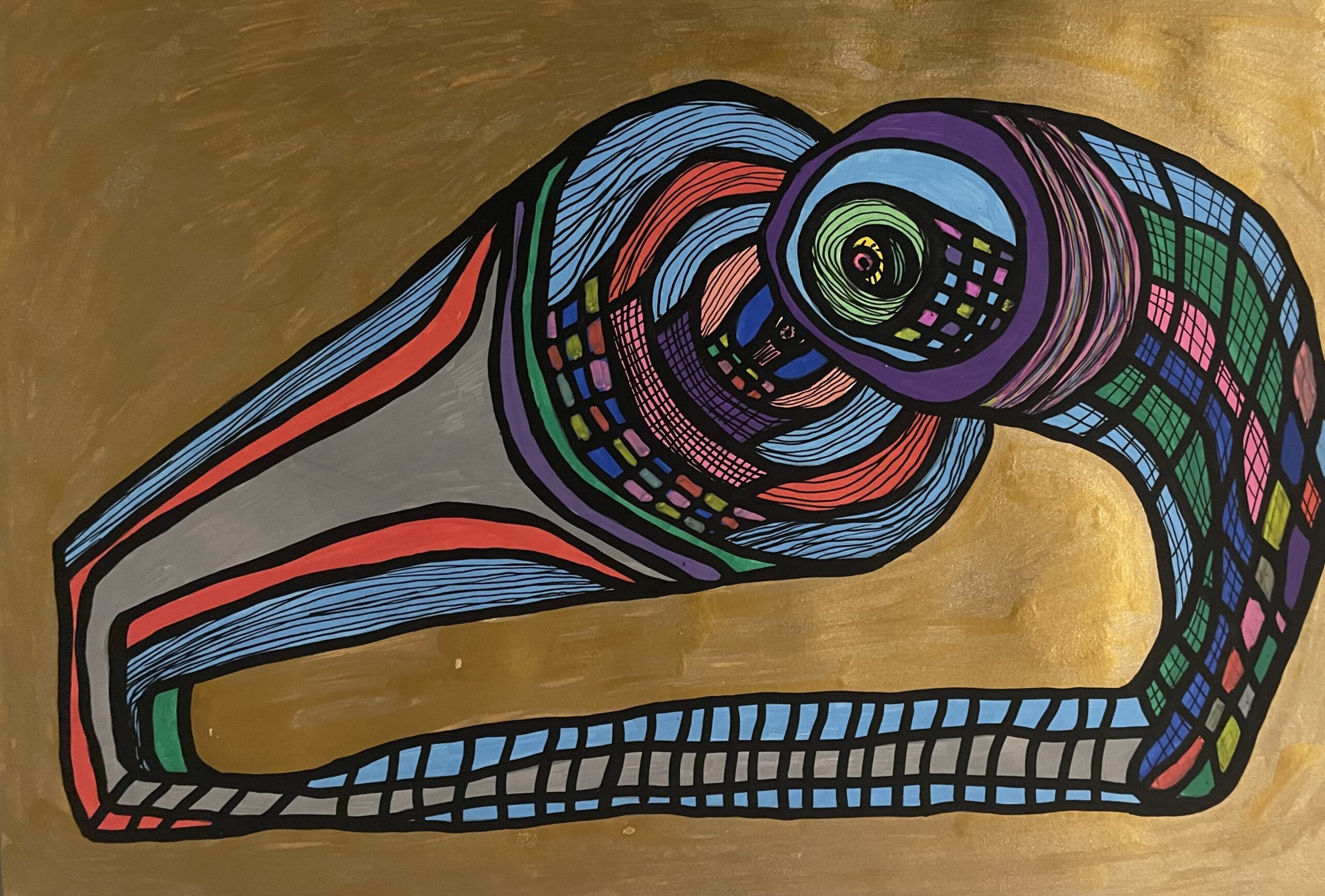 POINT DE VUE ET DERISION (Dessin format A4, feutres Posca Acrylique sur papier 250 gr, fixatif anti-uv) – Image 3