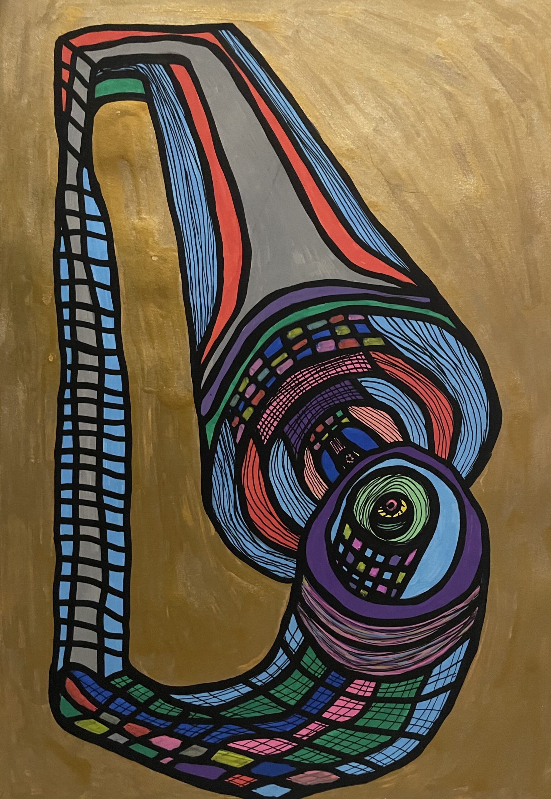 POINT DE VUE ET DERISION (Dessin format A4, feutres Posca Acrylique sur papier 250 gr, fixatif anti-uv) – Image 4