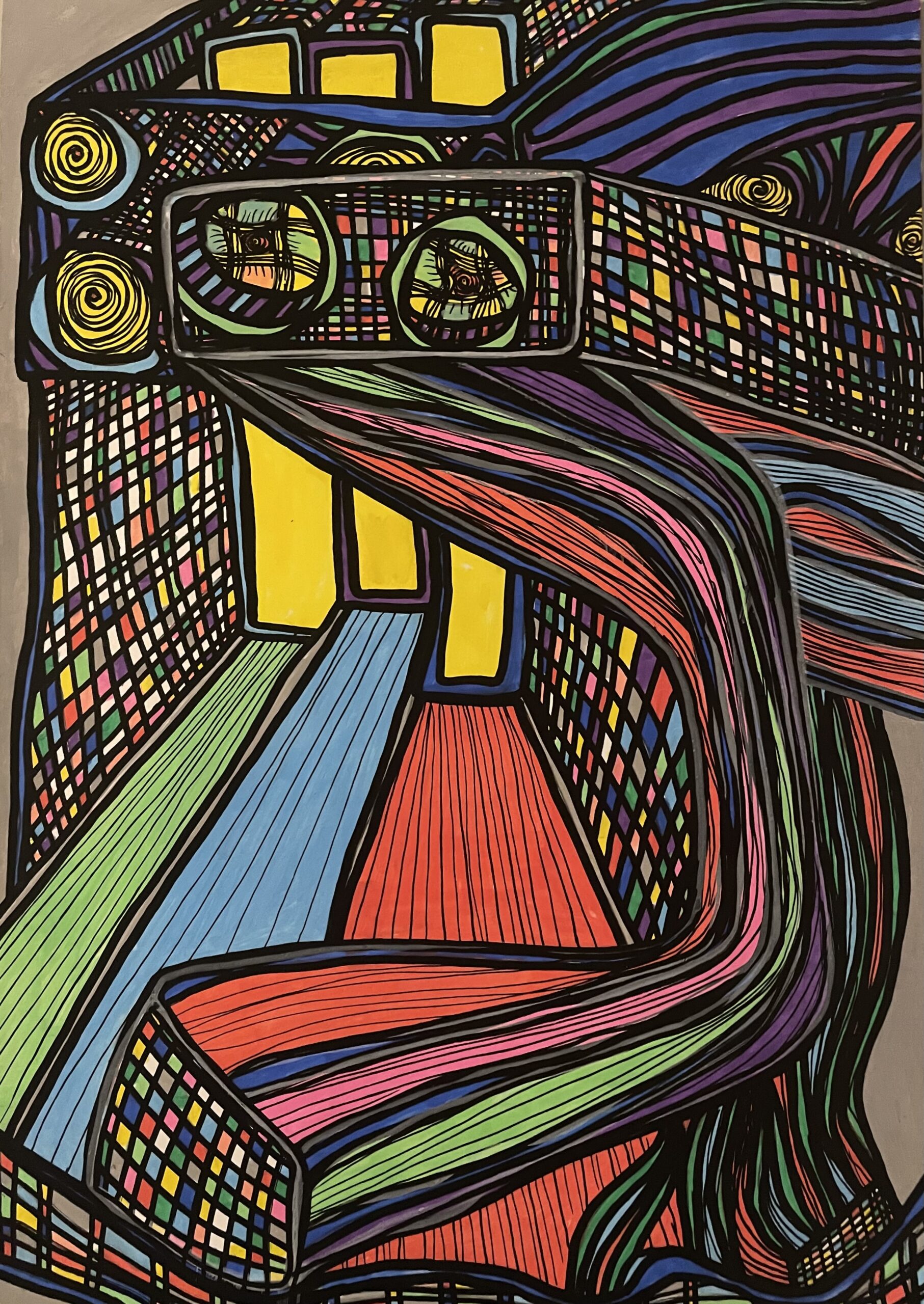 ILLUSION QUANTIQUE, CANTIQUE SANS MUSIQUE (Dessin format A4, feutres Posca Acrylique sur papier 250 gr, fixatif anti-uv)