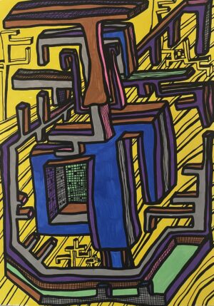 SE TROMPER, C'EST CREER ? (Dessin format A4, feutres Posca Acrylique sur papier 250 gr, fixatif anti-uv)