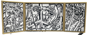 Triptyque art singulier recto verso 1914-1918 aux feutres Posca par ArrasArtBrut